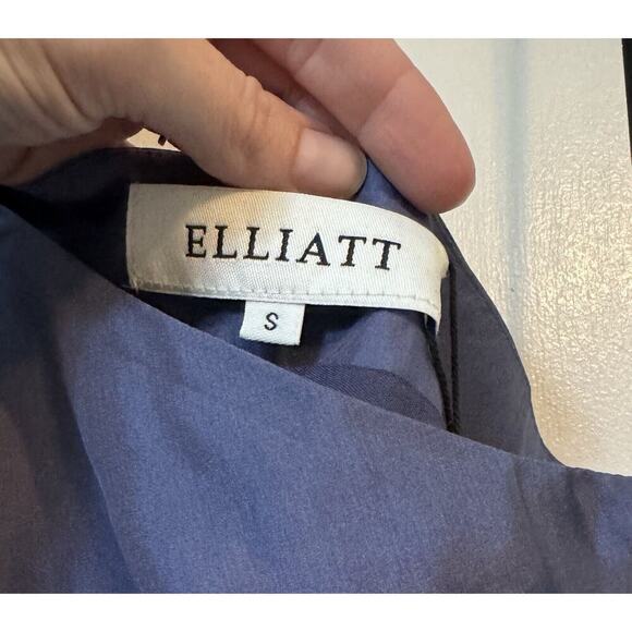 NWT Elliatt Anthropologie Waterside Blue Silk Jumpsuit One Shoulder Size Small - Picture 14 of 16